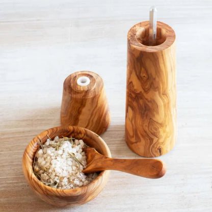 Modern Olive Wood Salt & Pepper Mill