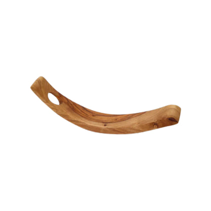 Olive Wood Bottle Holder Crescent Shape