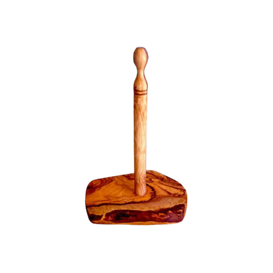 Olive Wood Kitchen Paper Towel Holder