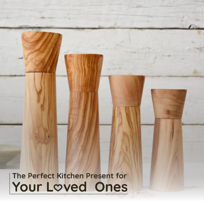 Modern Olive Wood Salt & Pepper Mill