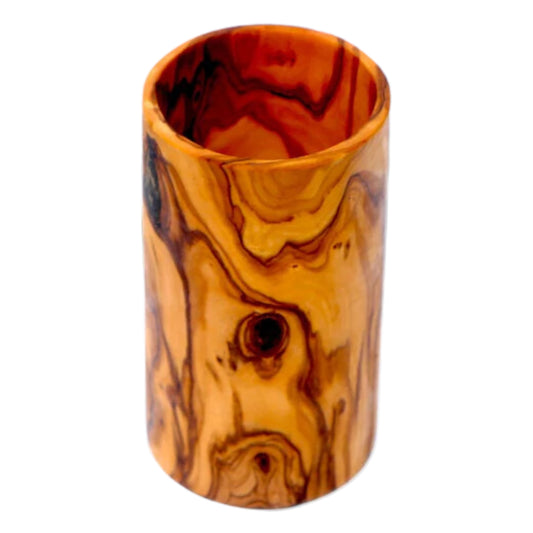 Olive Wood Utensil Holder Round Shape